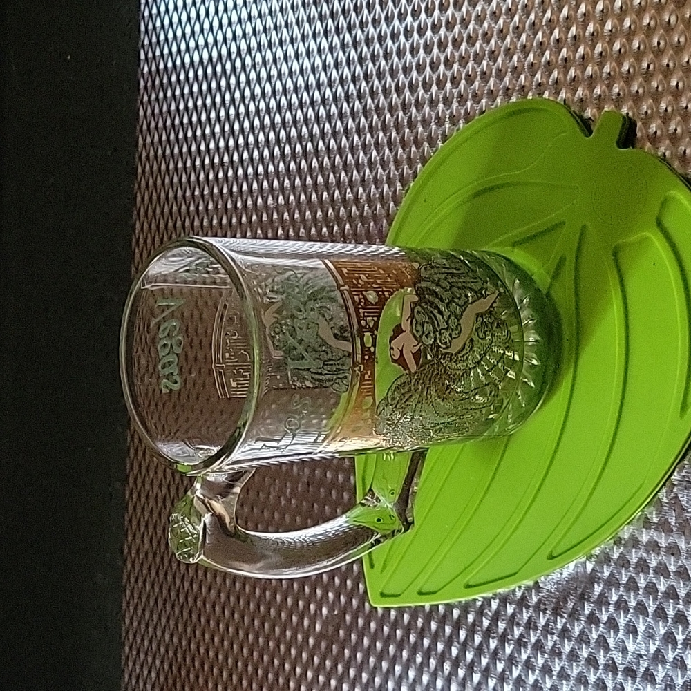 Glass Mug Approx  5" Tall Hold 12oz